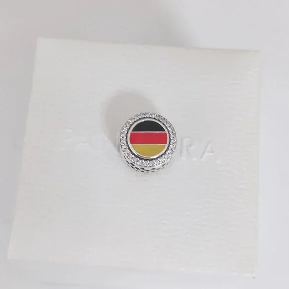 Pandora Germany Flag Bead Charm Exclusive Travel Pendant S925 Silver with box - Picture 9 of 9